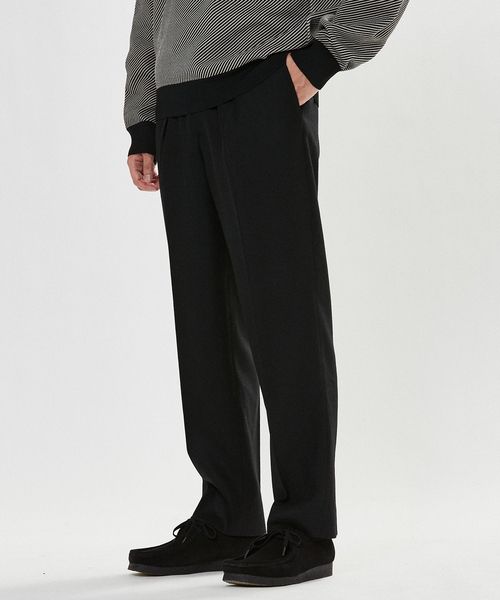 EDIFICE LA BOUCLE（エディフィスラブークル）の「【LA BOUCLE / ラブークル】ワンプリーツ フランネル イージーパンツ（その他パンツ・メンズ・ライトグレー/ブラック/カーキ/ブラウン系その他/コバルトブルー・3/1/2）」の19枚目の写真