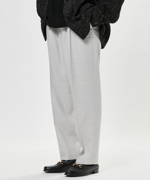 EDIFICE LA BOUCLE（エディフィスラブークル）の「【LA BOUCLE / ラブークル】ワンプリーツ フランネル イージーパンツ（その他パンツ・メンズ・ライトグレー/ブラック/カーキ/ブラウン系その他/コバルトブルー・3/1/2）」の13枚目の写真