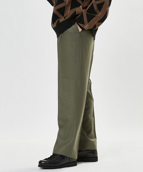 EDIFICE LA BOUCLE（エディフィスラブークル）の「【LA BOUCLE / ラブークル】ワンプリーツ フランネル イージーパンツ（その他パンツ・メンズ・ライトグレー/ブラック/カーキ/ブラウン系その他/コバルトブルー・3/1/2）」の20枚目の写真