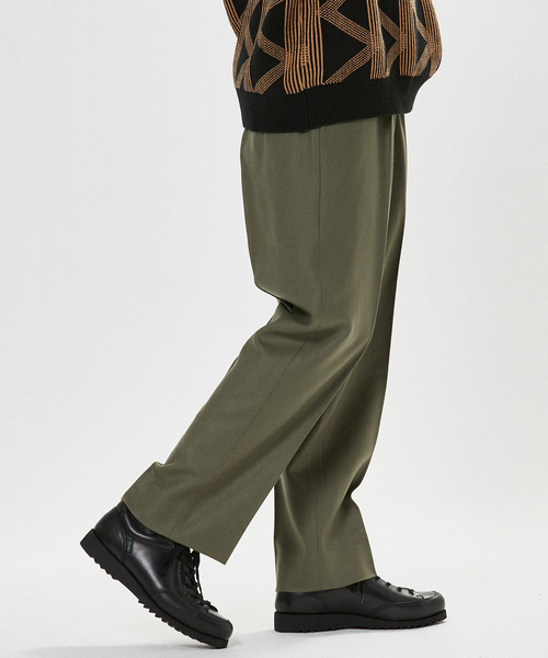 EDIFICE LA BOUCLE（エディフィスラブークル）の「【LA BOUCLE / ラブークル】ワンプリーツ フランネル イージーパンツ（その他パンツ・メンズ・ライトグレー/ブラック/カーキ/ブラウン系その他/コバルトブルー・3/1/2）」の8枚目の写真