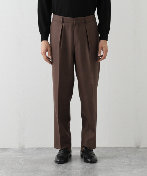 EDIFICE LA BOUCLE（エディフィスラブークル）の「【LA BOUCLE / ラブークル】ワンプリーツ フランネル イージーパンツ（その他パンツ・メンズ・ライトグレー/ブラック/カーキ/ブラウン系その他/コバルトブルー・3/1/2）」の21枚目の写真