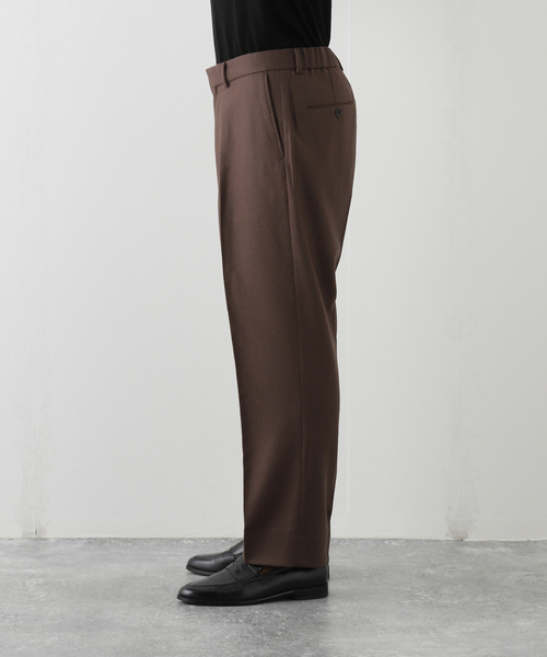 EDIFICE LA BOUCLE（エディフィスラブークル）の「【LA BOUCLE / ラブークル】ワンプリーツ フランネル イージーパンツ（その他パンツ・メンズ・ライトグレー/ブラック/カーキ/ブラウン系その他/コバルトブルー・3/1/2）」の9枚目の写真