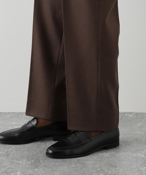 EDIFICE LA BOUCLE（エディフィスラブークル）の「【LA BOUCLE / ラブークル】ワンプリーツ フランネル イージーパンツ（その他パンツ・メンズ・ライトグレー/ブラック/カーキ/ブラウン系その他/コバルトブルー・3/1/2）」の22枚目の写真