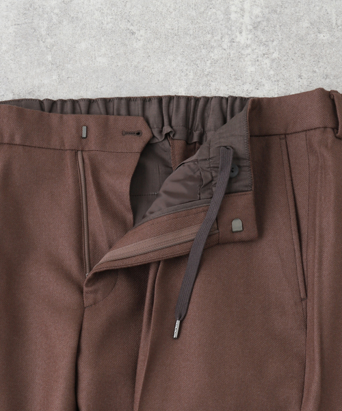 EDIFICE LA BOUCLE（エディフィスラブークル）の「【LA BOUCLE / ラブークル】ワンプリーツ フランネル イージーパンツ（その他パンツ・メンズ・ライトグレー/ブラック/カーキ/ブラウン系その他/コバルトブルー・3/1/2）」の10枚目の写真