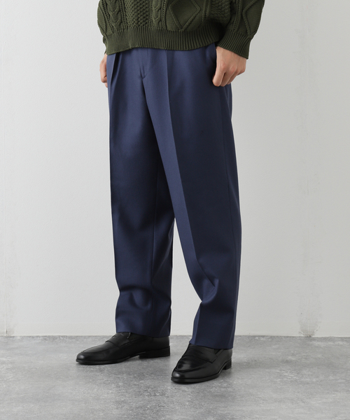 EDIFICE LA BOUCLE（エディフィスラブークル）の「【LA BOUCLE / ラブークル】ワンプリーツ フランネル イージーパンツ（その他パンツ・メンズ・ライトグレー/ブラック/カーキ/ブラウン系その他/コバルトブルー・3/1/2）」の17枚目の写真