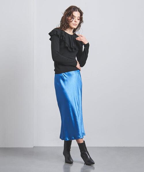 UNITED ARROWS（ユナイテッドアローズ）の「W フリルカラー ニット