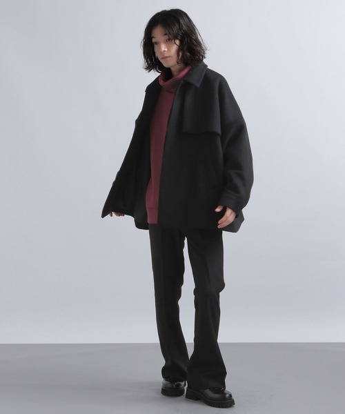 HARE（ハレ）の「ラインシシュウオフタートルスウェット(HARE)（スウェット・メンズ・ライトグレー/ブラック/バーガンディー/グレー系その他・FREE）」の13枚目の写真