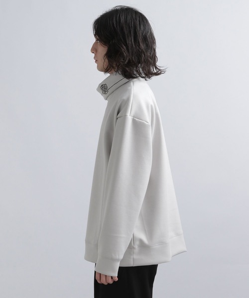 HARE（ハレ）の「ラインシシュウオフタートルスウェット(HARE)（スウェット・メンズ・ライトグレー/ブラック/バーガンディー/グレー系その他・FREE）」の14枚目の写真
