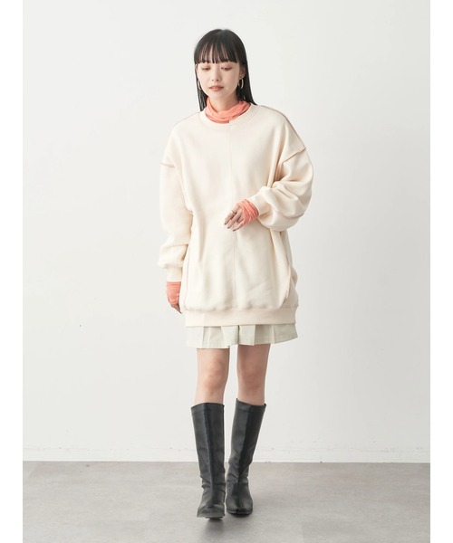 earth music&ecology（アースミュージックアンドエコロジー）の「シアータートルネックプルオーバー（Tシャツ/カットソー・レディース・ラベンダー/ベージュ/グリーン系その他3/サーモンピンク/オフホワイト/ブラック・M/S）」の19枚目の写真