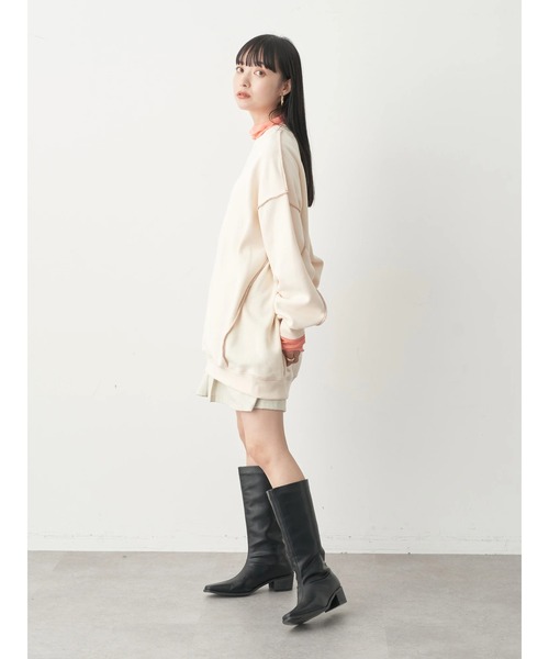 earth music&ecology（アースミュージックアンドエコロジー）の「シアータートルネックプルオーバー（Tシャツ/カットソー・レディース・ラベンダー/ベージュ/グリーン系その他3/サーモンピンク/オフホワイト/ブラック・M/S）」の21枚目の写真