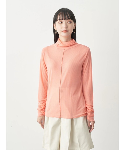 earth music&ecology（アースミュージックアンドエコロジー）の「シアータートルネックプルオーバー（Tシャツ/カットソー・レディース・ラベンダー/ベージュ/グリーン系その他3/サーモンピンク/オフホワイト/ブラック・M/S）」の22枚目の写真