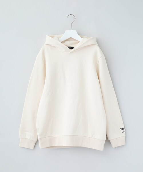 UNTITLED（アンタイトル）の「◆【WORLD for the World】ロゴプリントパーカー（パーカー・レディース・ブラック/チャコールグレー/ナチュラル・04/02/00）」の6枚目の写真