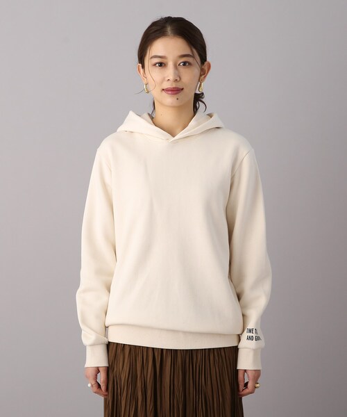 UNTITLED（アンタイトル）の「◆【WORLD for the World】ロゴプリントパーカー（パーカー・レディース・ブラック/チャコールグレー/ナチュラル・04/02/00）」の7枚目の写真