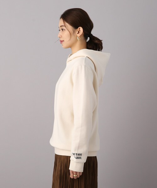 UNTITLED（アンタイトル）の「◆【WORLD for the World】ロゴプリントパーカー（パーカー・レディース・ブラック/チャコールグレー/ナチュラル・04/02/00）」の8枚目の写真