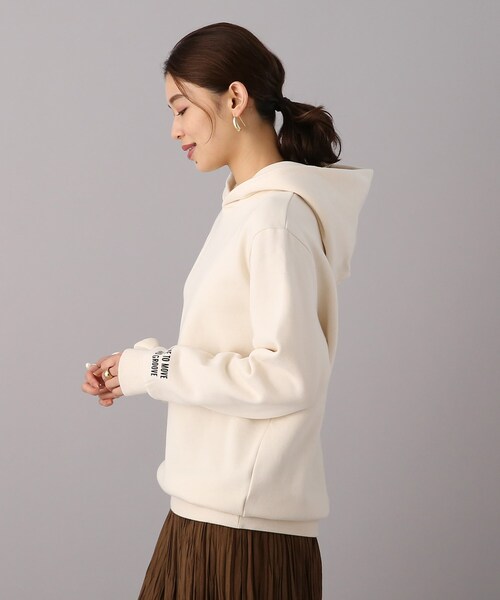 UNTITLED（アンタイトル）の「◆【WORLD for the World】ロゴプリントパーカー（パーカー・レディース・ブラック/チャコールグレー/ナチュラル・04/02/00）」の15枚目の写真