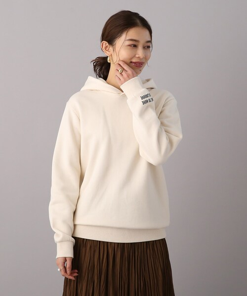 UNTITLED（アンタイトル）の「◆【WORLD for the World】ロゴプリントパーカー（パーカー・レディース・ブラック/チャコールグレー/ナチュラル・04/02/00）」の16枚目の写真