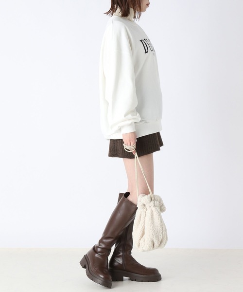 Heather（ヘザー）の「起毛ニットリブショートパンツ　179471（その他パンツ・レディース・ブラウン/アイボリー/グレー・FREE）」の6枚目の写真