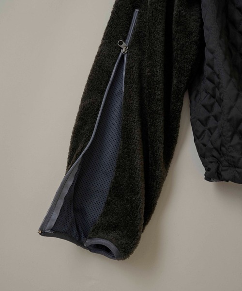 soe(ソーイ)の「Soe/ソーイ/Patchwork Boa Jacket(その他アウター・メンズ・ブラック/ベージュ・2)」の7枚目の写真