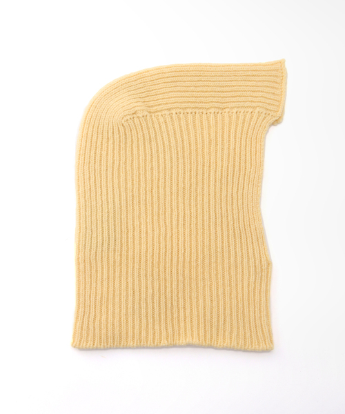 TWEED MILL（ツイードミル）の「【TWEEDMILL/ツイードミル】 Rib Hood：バラクラバ（ニットキャップ/ビーニー・レディース・ベージュ/イエロー/グリーン・FREE）」の13枚目の写真
