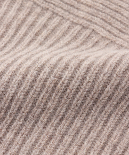 TWEED MILL（ツイードミル）の「【TWEEDMILL/ツイードミル】 Rib Hood：バラクラバ（ニットキャップ/ビーニー・レディース・ベージュ/イエロー/グリーン・FREE）」の16枚目の写真