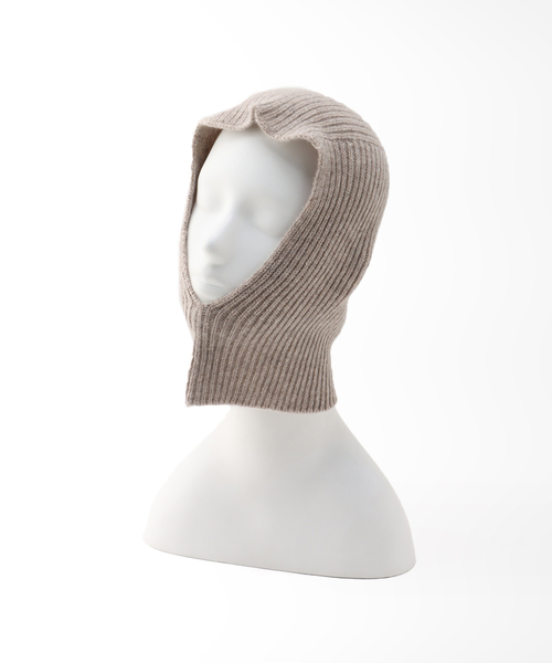 TWEED MILL（ツイードミル）の「【TWEEDMILL/ツイードミル】 Rib Hood：バラクラバ（ニットキャップ/ビーニー・レディース・ベージュ/イエロー/グリーン・FREE）」の19枚目の写真