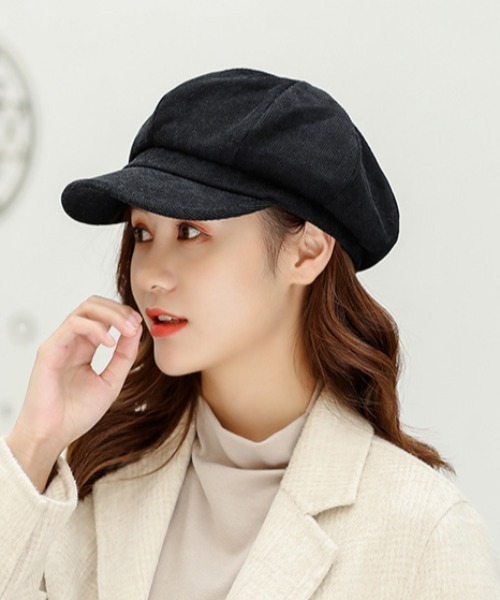 gossip！ロサンゼルス（ゴシップロサンゼルス）の「コーデュロイ・キャスケット（キャスケット・レディース・ブラック・FREE）」の2枚目の写真