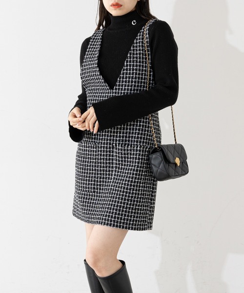 Chico（チコ）の「首刺繍ハイネックリブトップス（ニット/セーター・レディース・ブルー/ブラック系その他2/ブルー系その他2/アイボリー/ブラック・FREE）」の15枚目の写真