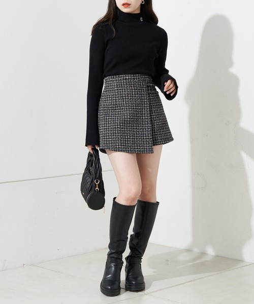 Chico（チコ）の「首刺繍ハイネックリブトップス（ニット/セーター・レディース・ブルー/ブラック系その他2/ブルー系その他2/アイボリー/ブラック・FREE）」の8枚目の写真