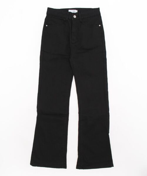 urge:(アージコロン )の「【URGE:】ハイウエスト デニムフレアパンツ(デニムパンツ・レディース・ブラック・MEDIUM/LARGE/X-LARGE/SMALL)」の6枚目の写真