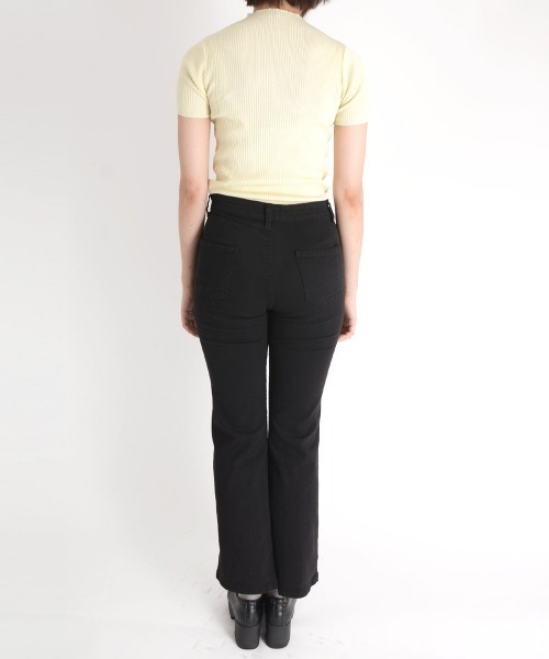 urge:(アージコロン )の「【URGE:】ハイウエスト デニムフレアパンツ(デニムパンツ・レディース・ブラック・MEDIUM/LARGE/X-LARGE/SMALL)」の10枚目の写真