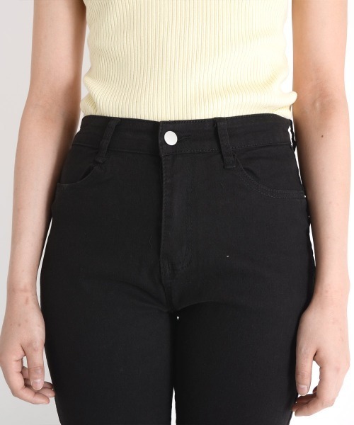 urge:(アージコロン )の「【URGE:】ハイウエスト デニムフレアパンツ(デニムパンツ・レディース・ブラック・MEDIUM/LARGE/X-LARGE/SMALL)」の12枚目の写真