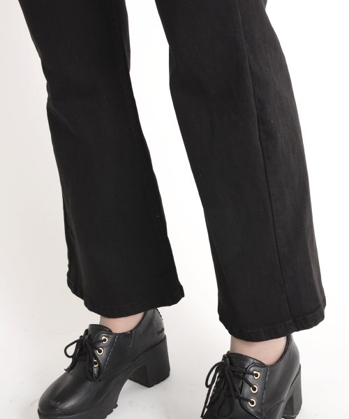 urge:(アージコロン )の「【URGE:】ハイウエスト デニムフレアパンツ(デニムパンツ・レディース・ブラック・MEDIUM/LARGE/X-LARGE/SMALL)」の13枚目の写真