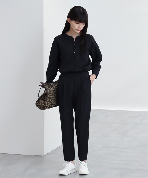 INDIVI(インディヴィ)の「◆【ウエストゴム/SETUP可能】プルオンテーパードパンツ(その他パンツ・レディース・ブラック/アイボリー系5/ネイビー・17/19/03/15 /12/36/40/38/13/05)」の20枚目の写真