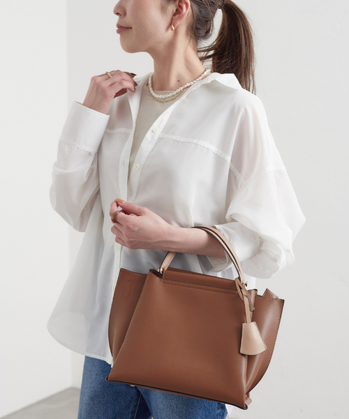 MIAN (ミアン)の「【MIAN/ミアン】 2WAYハンドバッグ(ハンドバッグ・レディース・ピンク/ブラウン/ブラック・FREE)」の2枚目の写真