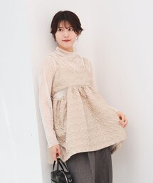 Ray BEAMS | Ray BEAMS / フクレ ジャカード カットアウト キャミソール(キャミソール)