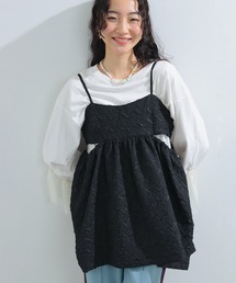 Ray BEAMS | Ray BEAMS / フクレ ジャカード カットアウト キャミソール(キャミソール)