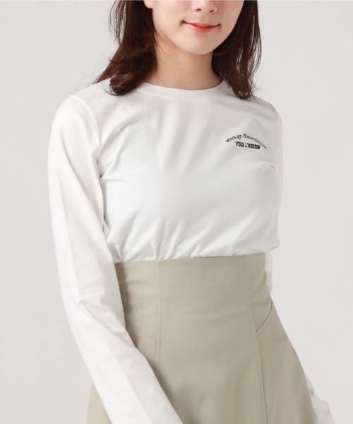 archives(アルシーヴ)の「アソート刺繍ロンT(Tシャツ/カットソー・レディース・ブラック/オフホワイト/チャコールグレー/ホワイト・MEDIUM)」の1枚目の写真