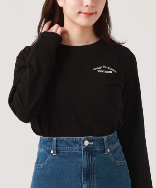 archives(アルシーヴ)の「アソート刺繍ロンT(Tシャツ/カットソー・レディース・ブラック/オフホワイト/チャコールグレー/ホワイト・MEDIUM)」の3枚目の写真