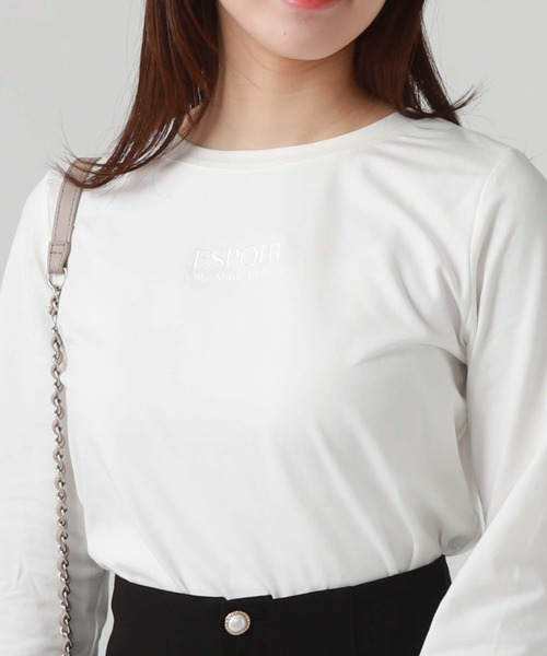 archives(アルシーヴ)の「アソート刺繍ロンT(Tシャツ/カットソー・レディース・ブラック/オフホワイト/チャコールグレー/ホワイト・MEDIUM)」の8枚目の写真