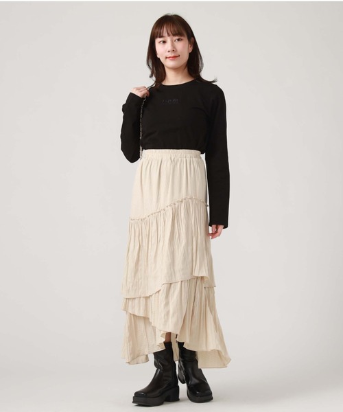 archives(アルシーヴ)の「アソート刺繍ロンT(Tシャツ/カットソー・レディース・ブラック/オフホワイト/チャコールグレー/ホワイト・MEDIUM)」の19枚目の写真