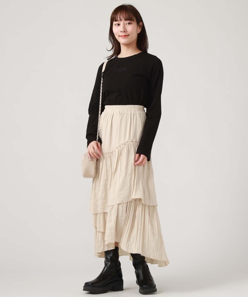 archives(アルシーヴ)の「アソート刺繍ロンT(Tシャツ/カットソー・レディース・ブラック/オフホワイト/チャコールグレー/ホワイト・MEDIUM)」の18枚目の写真