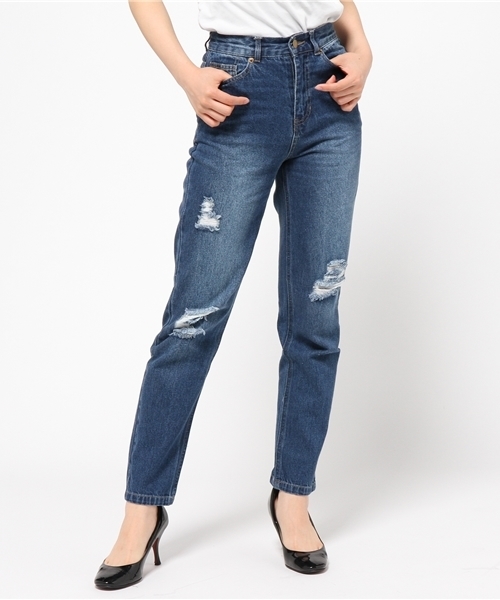 Chico(チコ)の「破れデニムパンツ(その他パンツ・レディース・ネイビー/ブルー・MEDIUM/SMALL)」の14枚目の写真