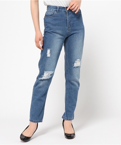 Chico(チコ)の「破れデニムパンツ(その他パンツ・レディース・ネイビー/ブルー・MEDIUM/SMALL)」の17枚目の写真