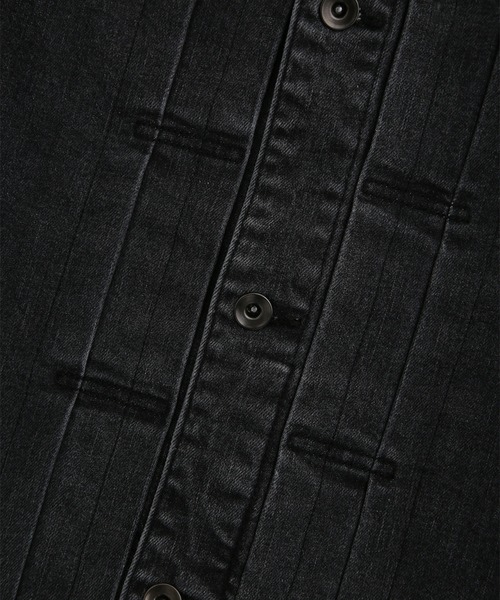 NANO universe（ナノユニバース）の「LB.03/アーバンストレッチデニムGジャン（デニムジャケット・メンズ・ネイビー/ブラック/ブルー・S/M/L）」の15枚目の写真