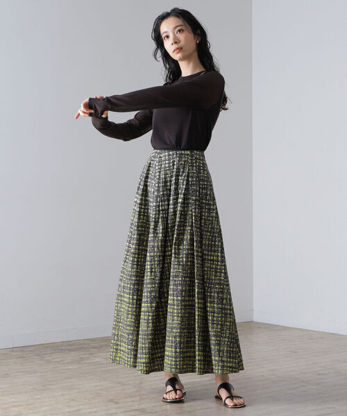 Demi-Luxe BEAMS（デミルクス ビームス）の「AK+1 / シアースリーブ クルーネックニット（ニット/セーター・レディース・ネイビー/オフホワイト/チャコールグレー・ONE SIZE）」の18枚目の写真