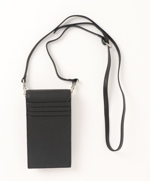 Vivienne Westwood(ヴィヴィアンウエストウッド)の「53030019-L001J-LAGRAIN LEATHER PHONE BAG(スマホケース/カバー・レディース・ブラック/グリーン・FREE)」の5枚目の写真