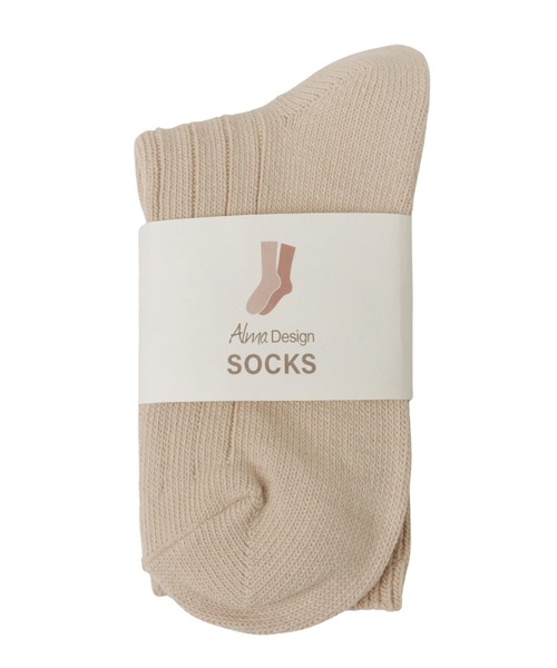 andme(アンドミー)の「エンブロイダリーロゴリブソックス(ソックス/靴下・レディース・ライム/ピンク/ホワイト/ベージュ/ブルー・23-25cm)」の19枚目の写真