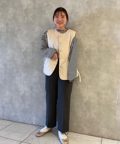 flower(フラワー)の「ブロッサムボーダートップ(Tシャツ/カットソー・レディース・ブラック/ベージュ/ホワイト・FREE)」の17枚目の写真