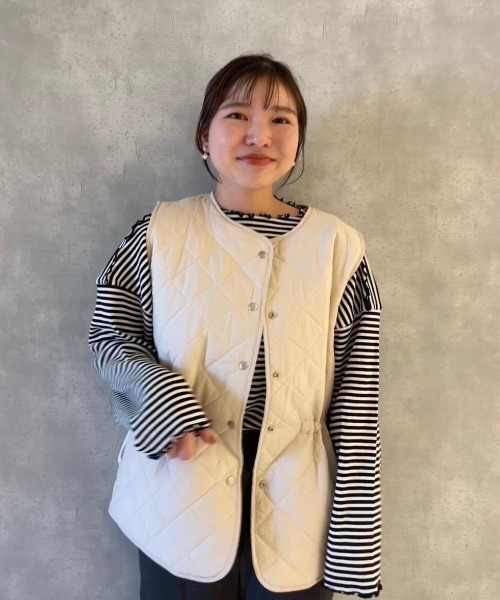 flower(フラワー)の「ブロッサムボーダートップ(Tシャツ/カットソー・レディース・ブラック/ベージュ/ホワイト・FREE)」の16枚目の写真