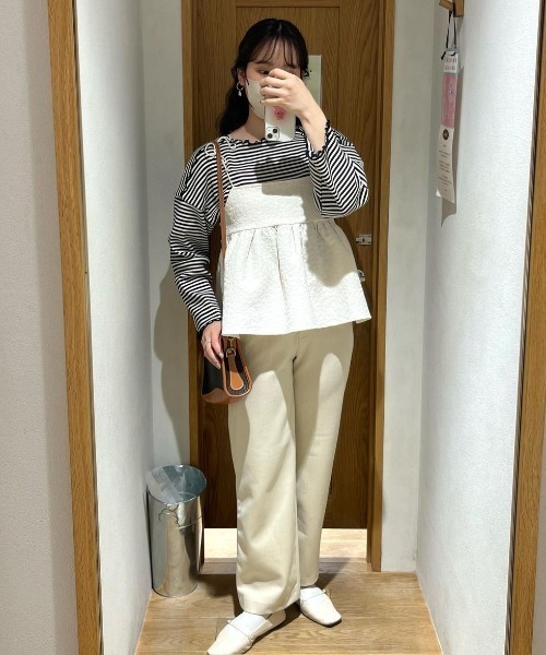 flower(フラワー)の「ブロッサムボーダートップ(Tシャツ/カットソー・レディース・ブラック/ベージュ/ホワイト・FREE)」の19枚目の写真